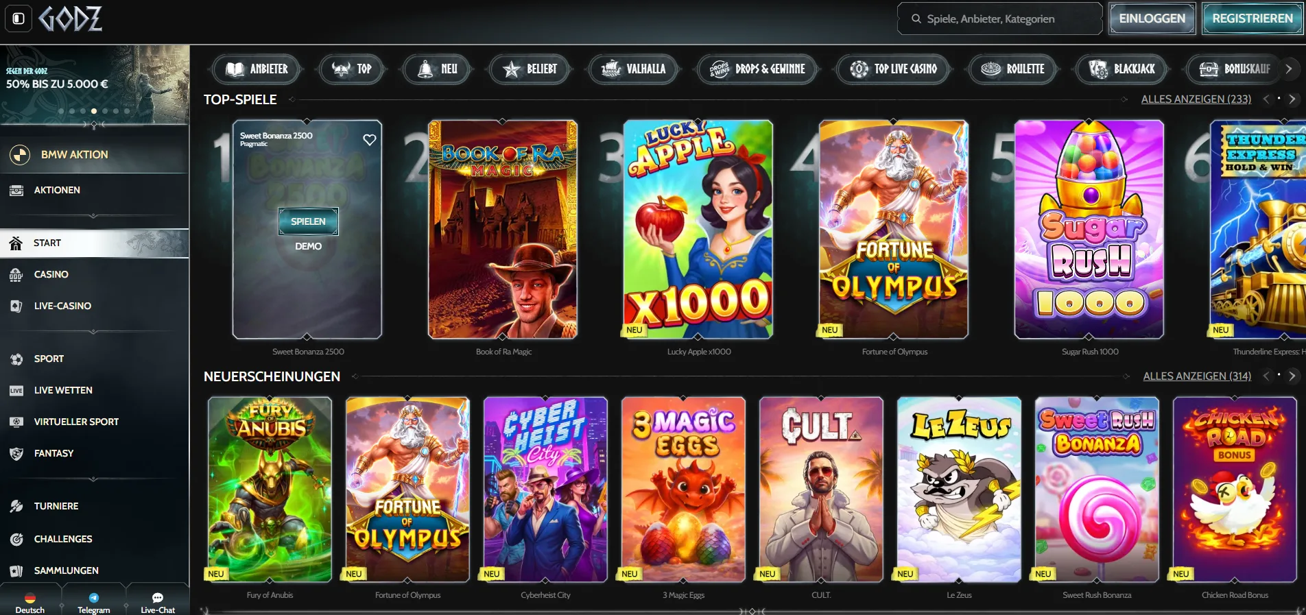 Godz Casino Anmelden